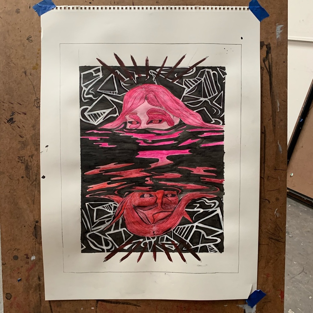 Hades and Persephone original drawing!